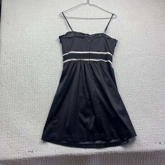 Max & Cleo Evening  Cocktail Dress Mini Strapless Party Sz 4 Black Rhinestone - Picture 11 of 13